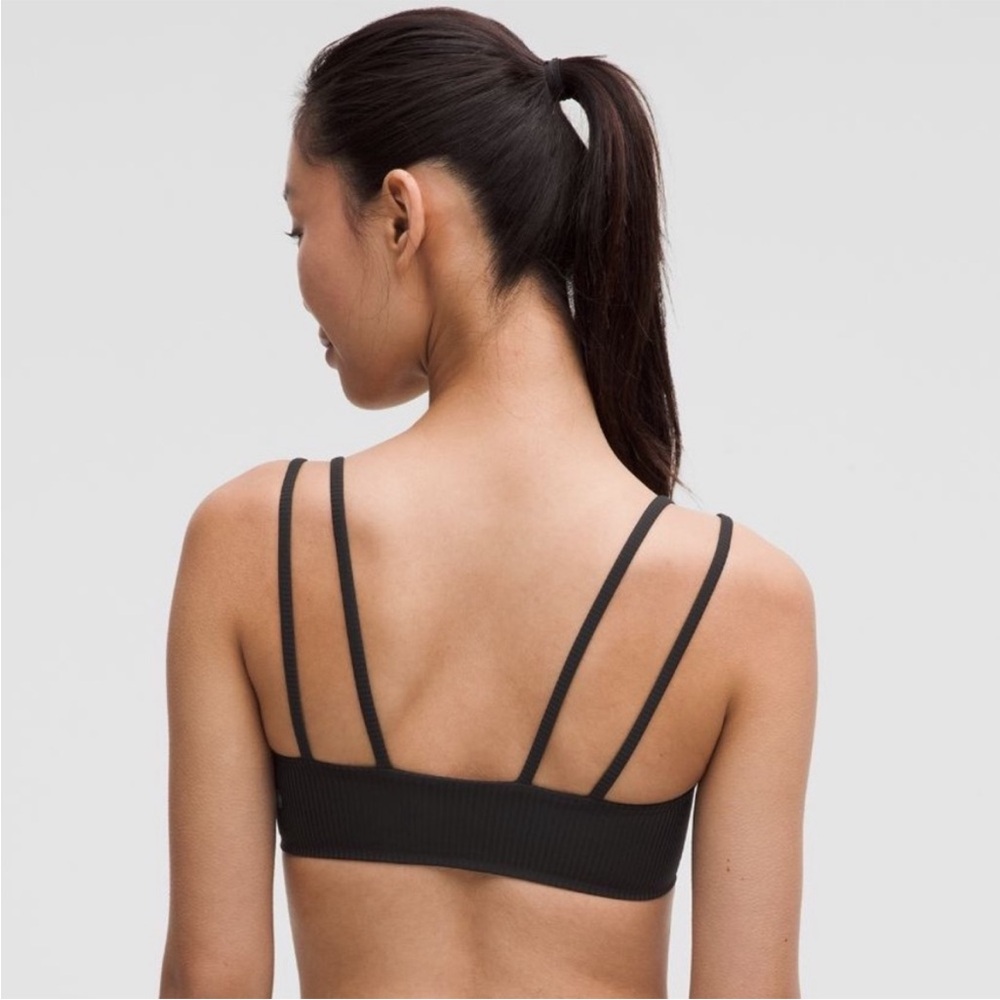 Ribbed Lululemon Like a Cloud Ribbed Bra - Black - Picture 2 of 5